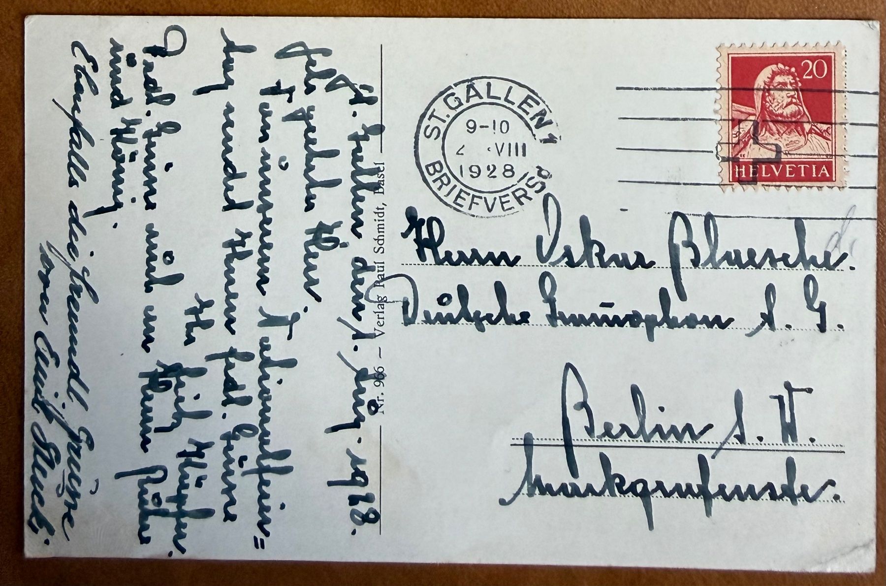Cartoline postali: St. Gallen - Dom 1928 – Usato da Lutry venduto da Ediego 1