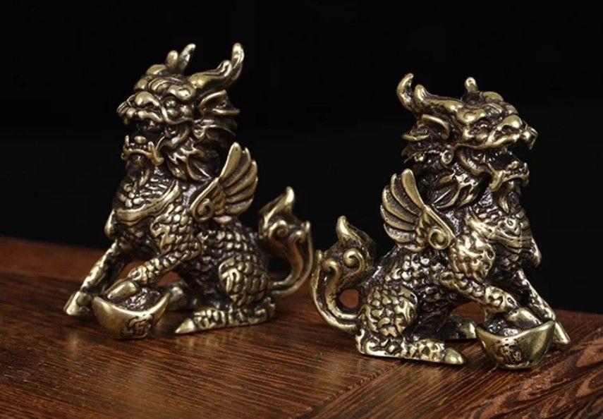 Sculture & Statue: Bronze paire chiens foo – Nuovo e nell'imballaggio originale da Vernier venduto da 19pigments