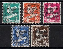 1932 SERVIZI (D III) SOCIETÉ DES NATIONS GENÈVE SBK 36/40 Ob