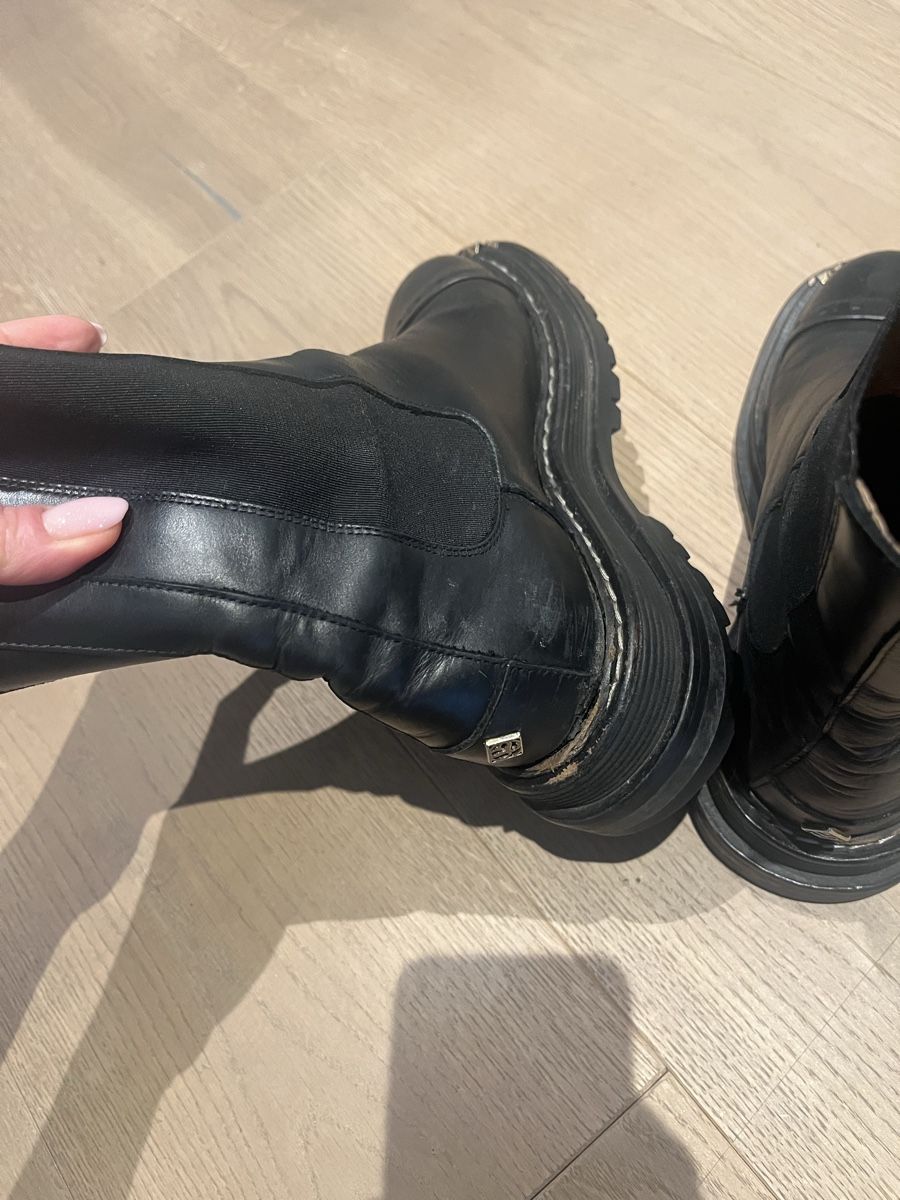 Sandro Scarpe da donna: Sandro Black Leather Boots - Stylish and comfortable! – Usato da Kloten venduto da Sz.Cz11 2