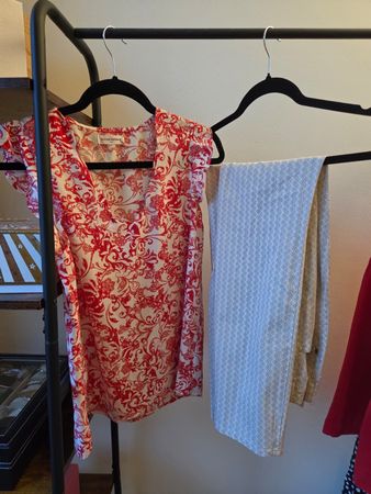 🌸 Bluse + TONI Stoffhose Gr. 40 👖✨  Schönes Set