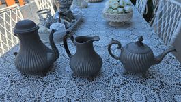 Antike Zinn Kaffeekanne Zinnkanne Krug Vintage Gartendeko