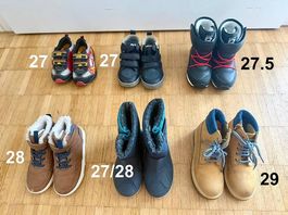 verschiedene Paar Halbschuhe & Stiefeletten Grösse 27 bis 29