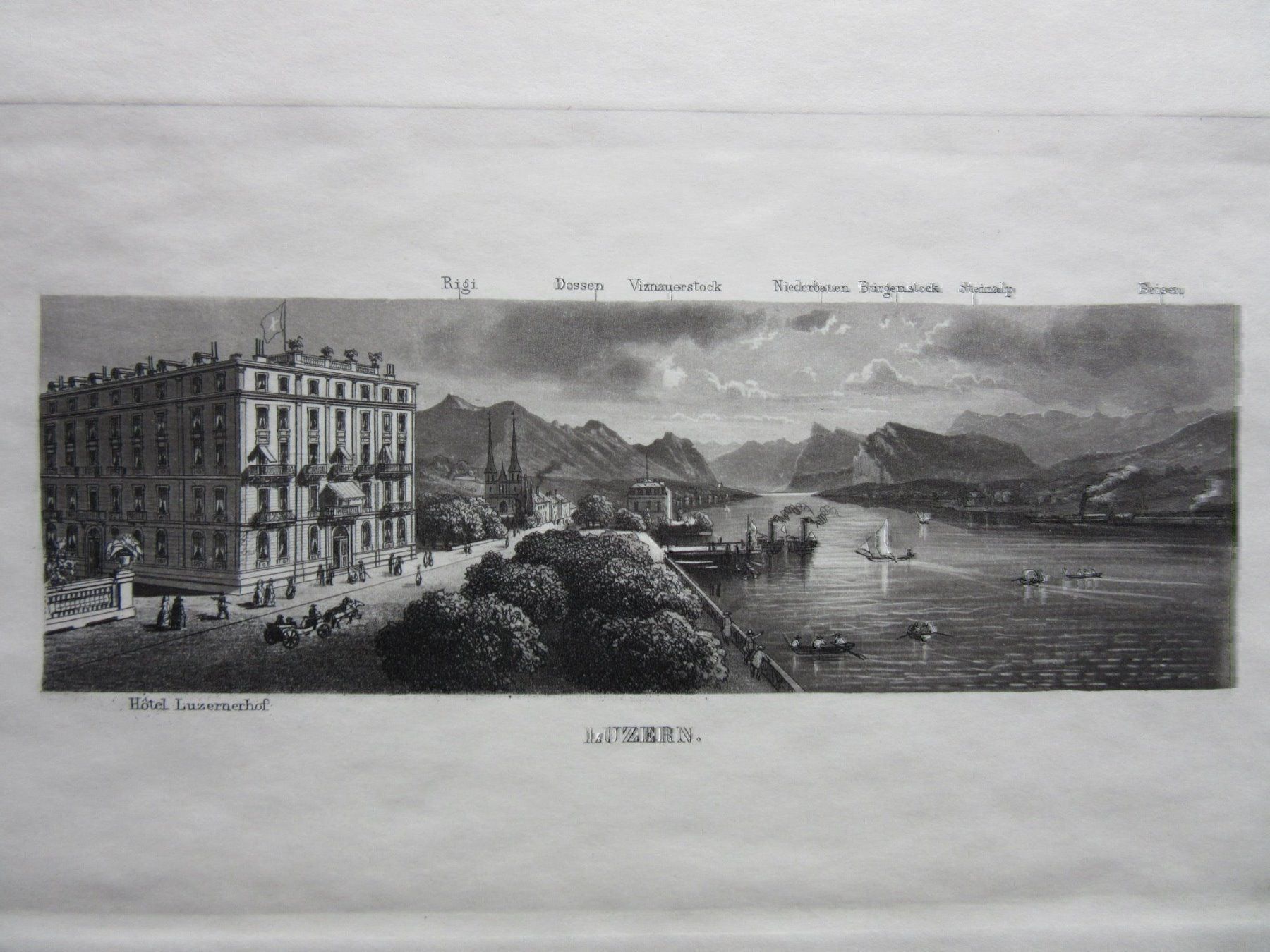 Incisioni: LUZERN AQUATINTA – Usato da Gersau venduto da grafik-kunst