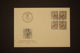 1967 MiNr. 857 Schweiz 4er Block FDC