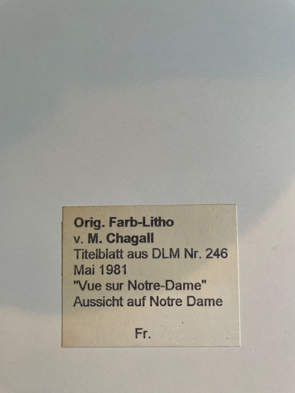 Grafica & Litografie: Orig. Farb Litho Marc Chagall 35.5x49cm – Nuovo (secondo la descrizione) da Arbon venduto da free4style 1