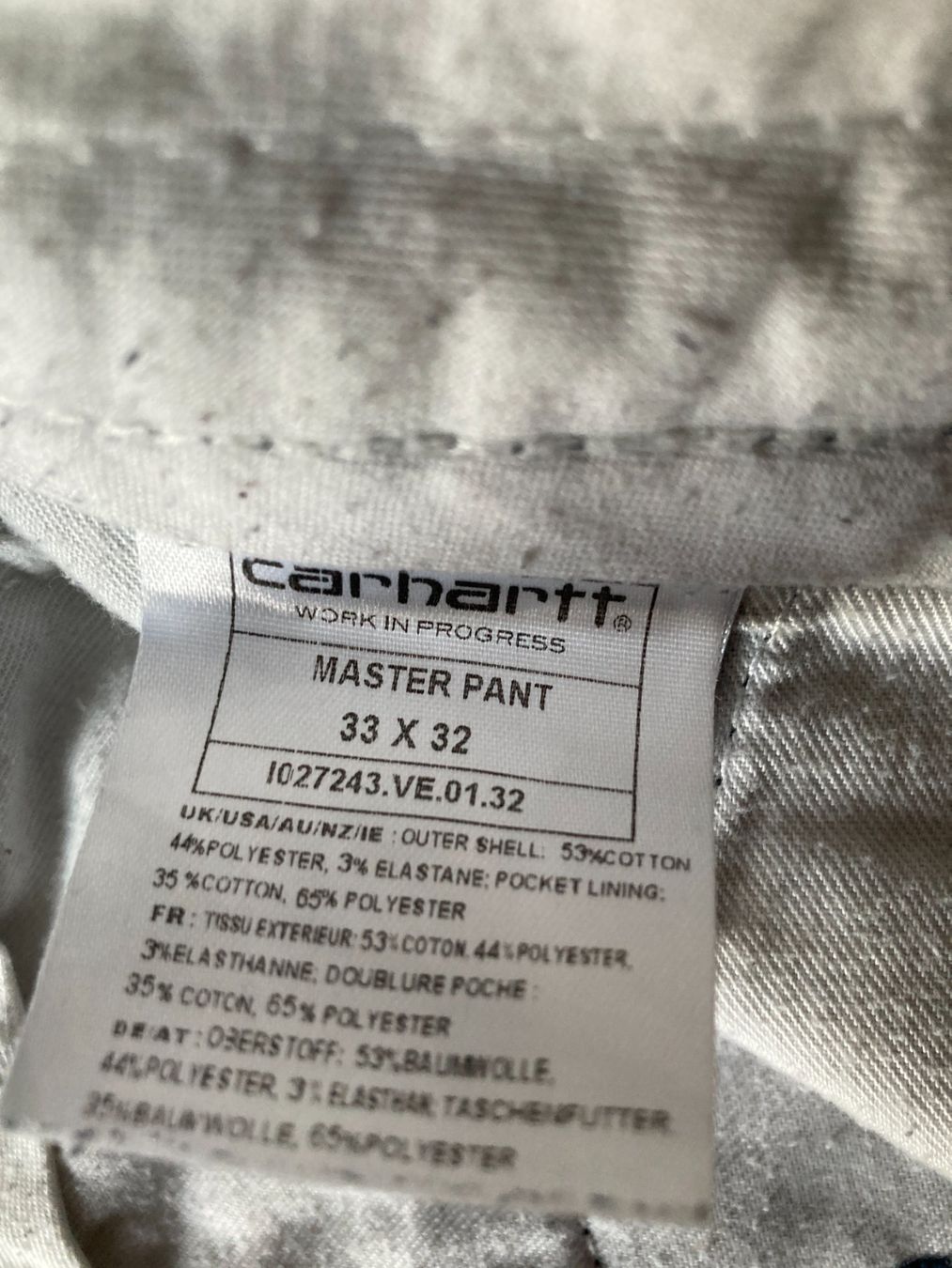 Carhartt Pantaloni: Pantalon Carhartt Master Pant, taille 33/32 – Usato da Delémont venduto da Nico2800 4