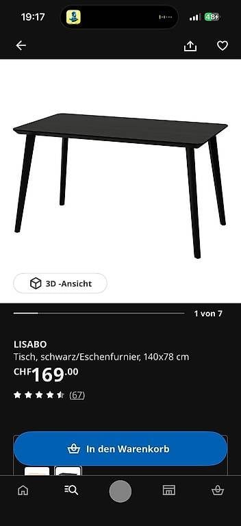 Tables: Ikea Tisch LISABO – D'occasion à Basel par ila_8l6p