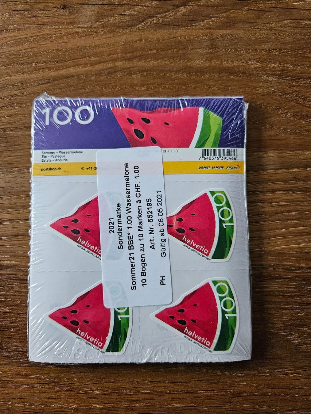 Alle Briefmarken: Originalpaket Bogen Sommer 2021, Wassermelone, Postfrisch – Neu (gemäss Beschreibung) aus Rickenbach SO von Bytebull