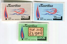 Briefmarken "Hindi". Mauritius.