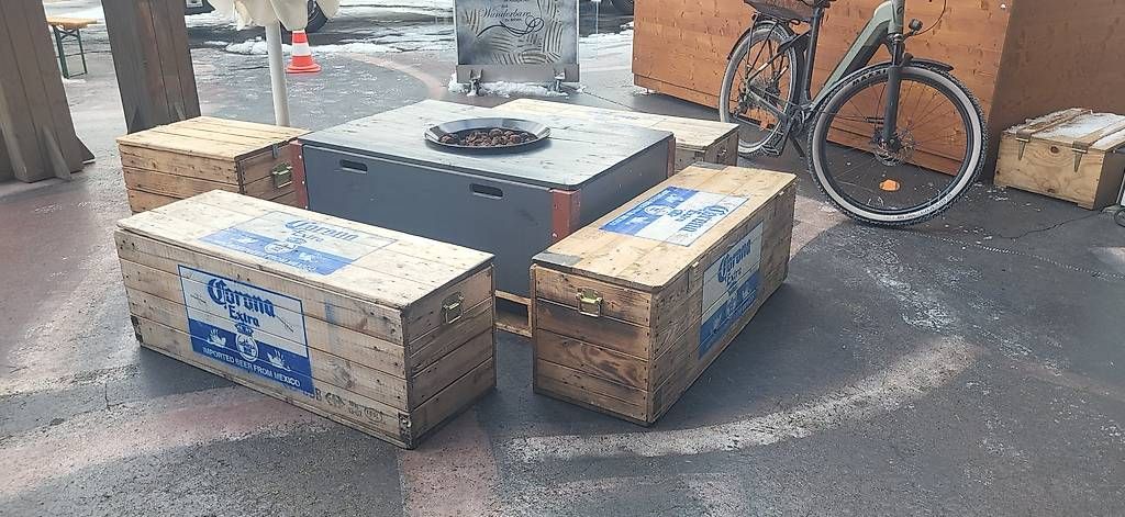 Casse di trasporto: Sitzkisten mit Scharnier/Deckel Corona – Usato da Rheineck venduto da inf_kv7d 1