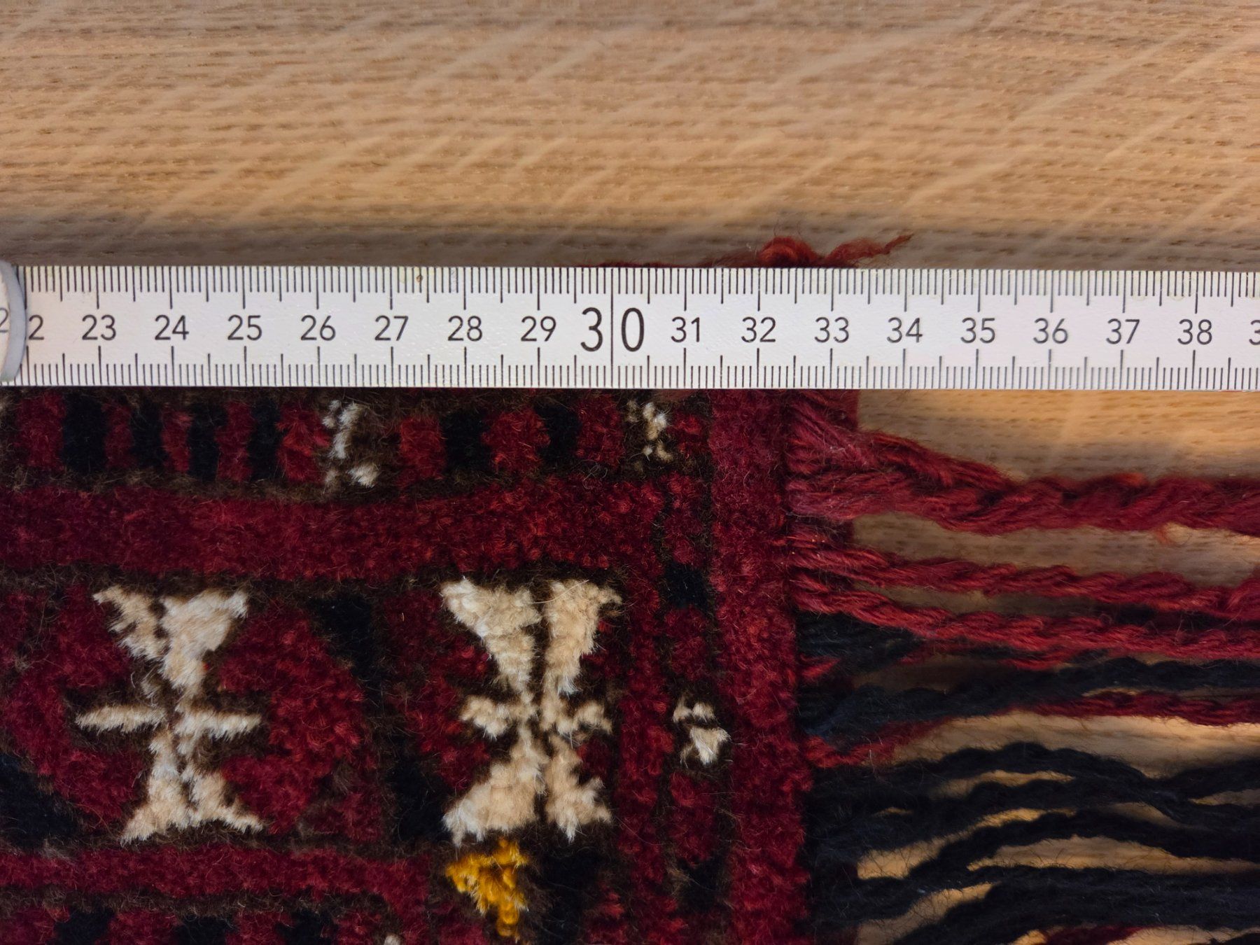 Tappeti: Wand-Orientteppich, Rot, mit Fransen mit Zertifikat SOV – Usato da Münchenbuchsee venduto da mon_9lgh 5