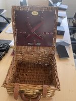 Picknickkorb Harrods Leder mit Zubehör guter Zustand