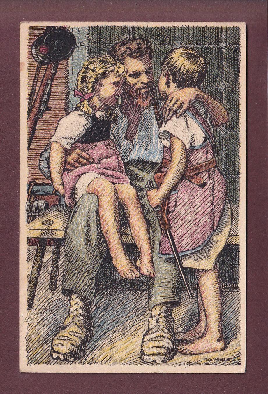 Ansichtskarten: DON NATIONAL SOLDATS - 1918 – Gebraucht aus Pully von nicecards