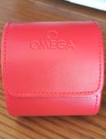 Boîte montre Omega authentique cuir rouge! État neuf.