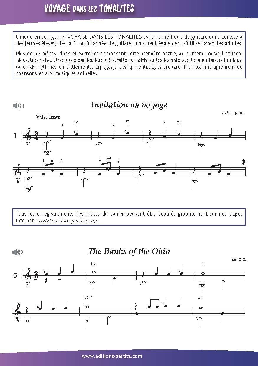 Bücher: VOYAGE DANS LES TONALITÉS - Méthode de guitare – Neu und originalverpackt aus St-Blaise von partita-ch 1