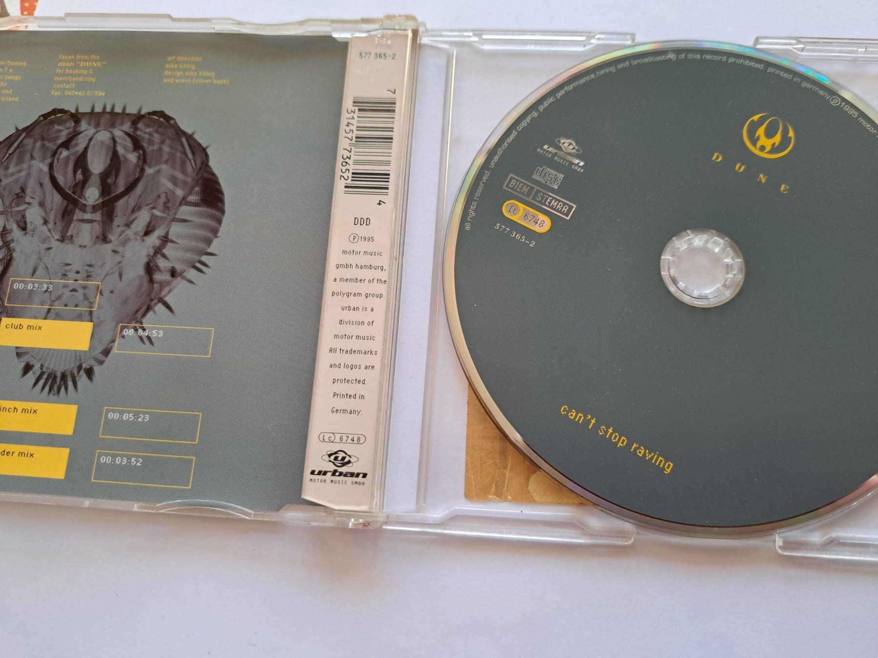 CD: CD Single DUNE  - Can't stop raving – Usato da Pully venduto da bro_n52j 2