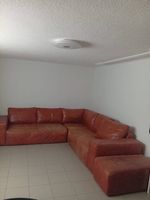 Echtleder-Ecksofa aus Büffelleder Cognac/Braun gebraucht