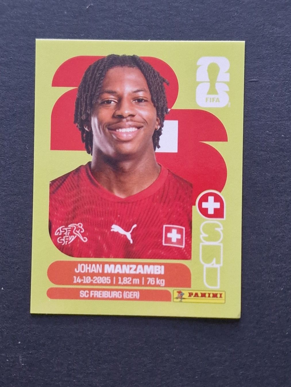 Panini Carte collezionabili: Panini - Johan Manzambi - SUI 15 – Nuovo (secondo la descrizione) da Bouveret venduto da psv01