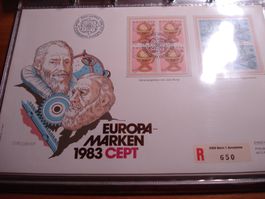 FDC -Grossbrief Europamarken 1983, Satz 4erblocks