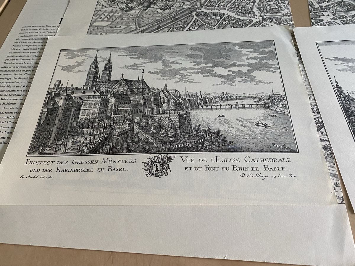 Libri: Stadtplan von Basel (Matthaeus Merian / Emanuel Büchel – Usato da Basel venduto da Barry27 9