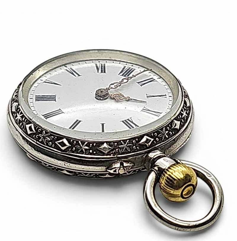 Swiss Orologi: Taschenuhr Silber antik – Usato da Zug venduto da urzeit 4