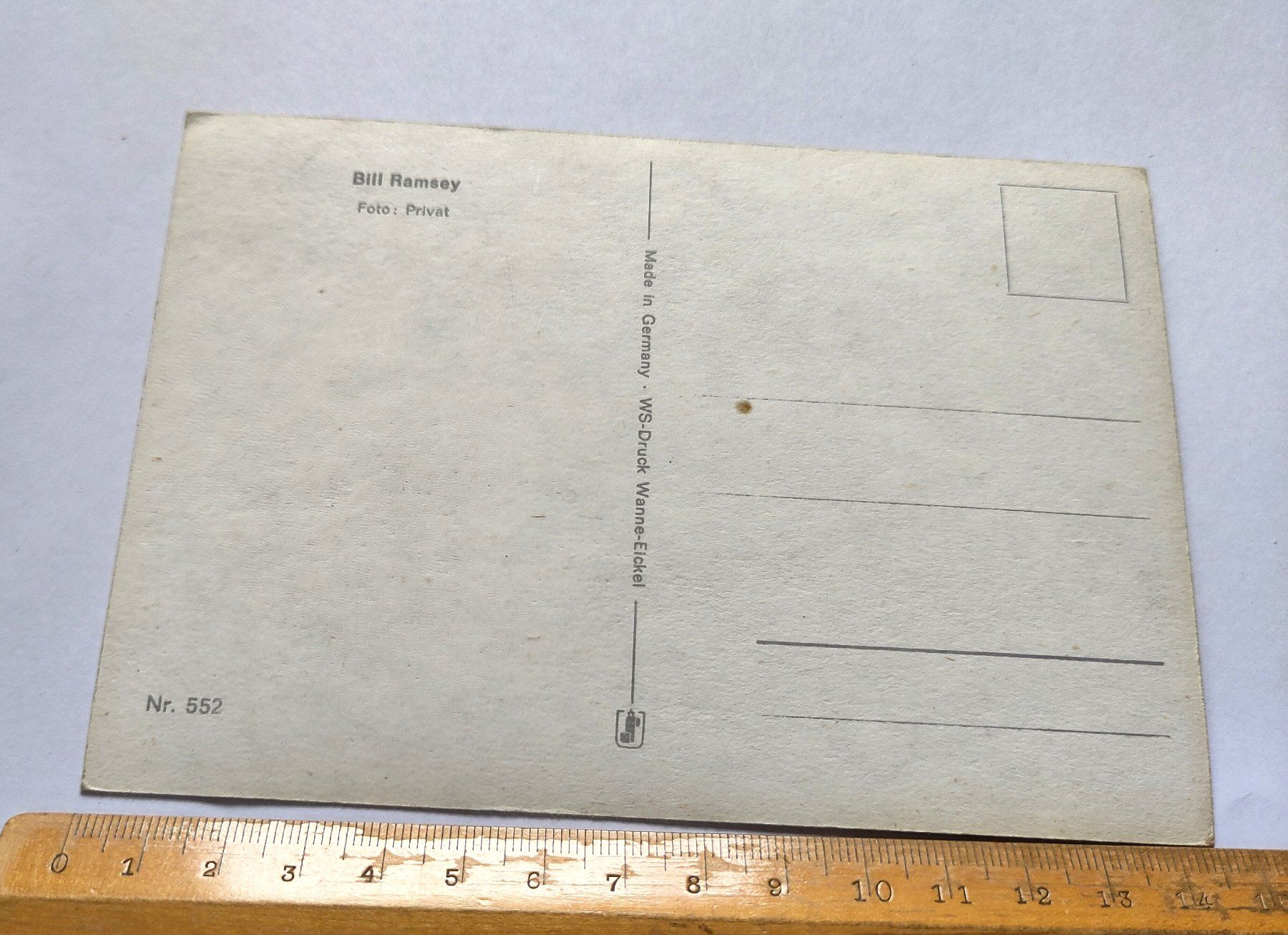 Autogramme: Bill Ramsey, deutscher Schlagersänger – Gebraucht aus Schaffhausen von RolfMeister 1