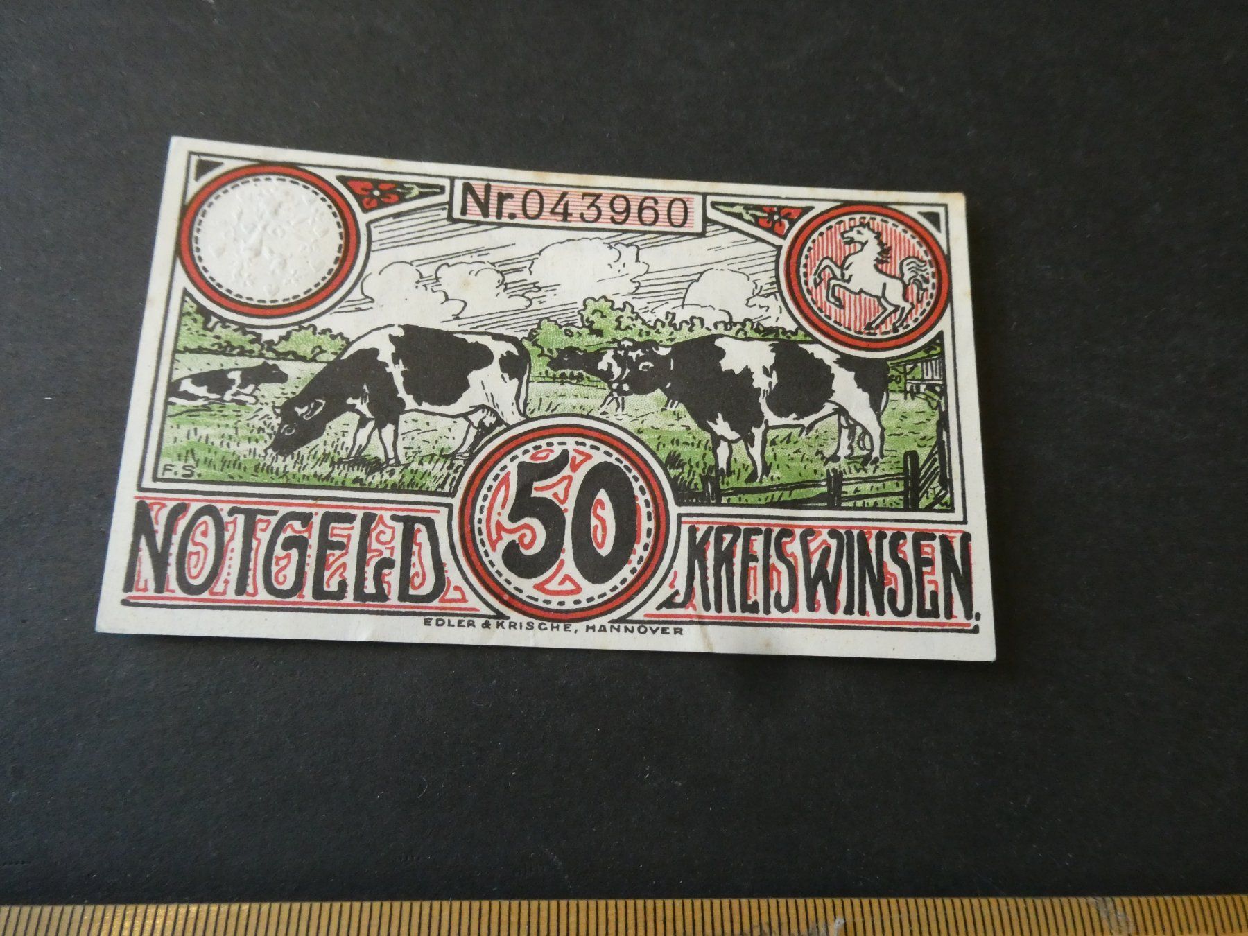 Banknoten: Dt. Reich, Winsen - Notgeldschein – Gebraucht aus Hinterforst von Rohusri