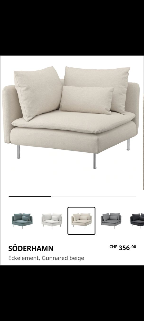 Ikea Sofas: Söderhamn Ecksofa BEZUG Gunnared Beige – Gebraucht aus Sursee von Cynthia7889 2