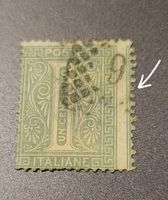 Italien 1863 abart dezentriert
