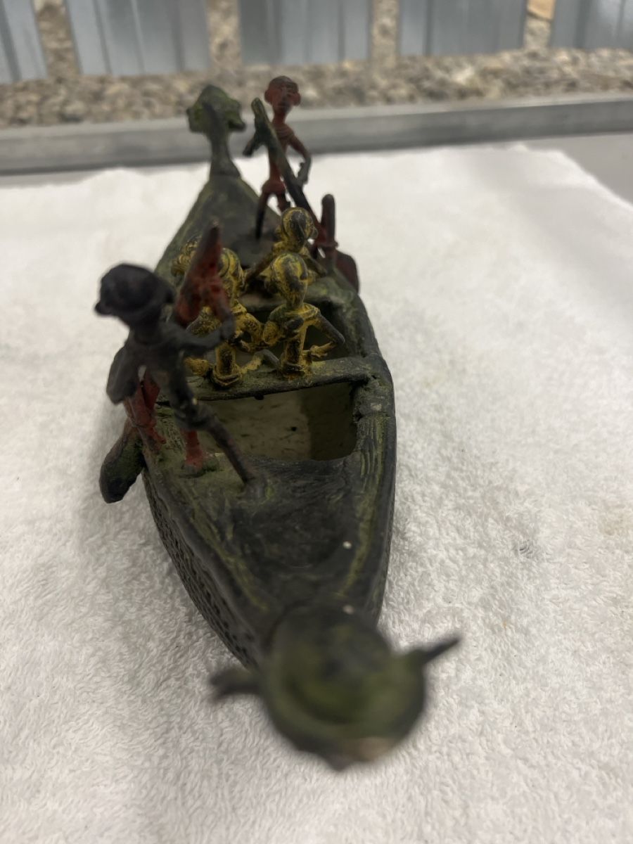 Statuette: Altes afrikanisches Boot,Bronzeguss-Handarbeit,Deko! – Usato da Zürich venduto da Privat_13 3