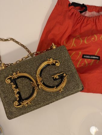 Dolce & Gabbana DG Bag gold glitter mit Zertifikat