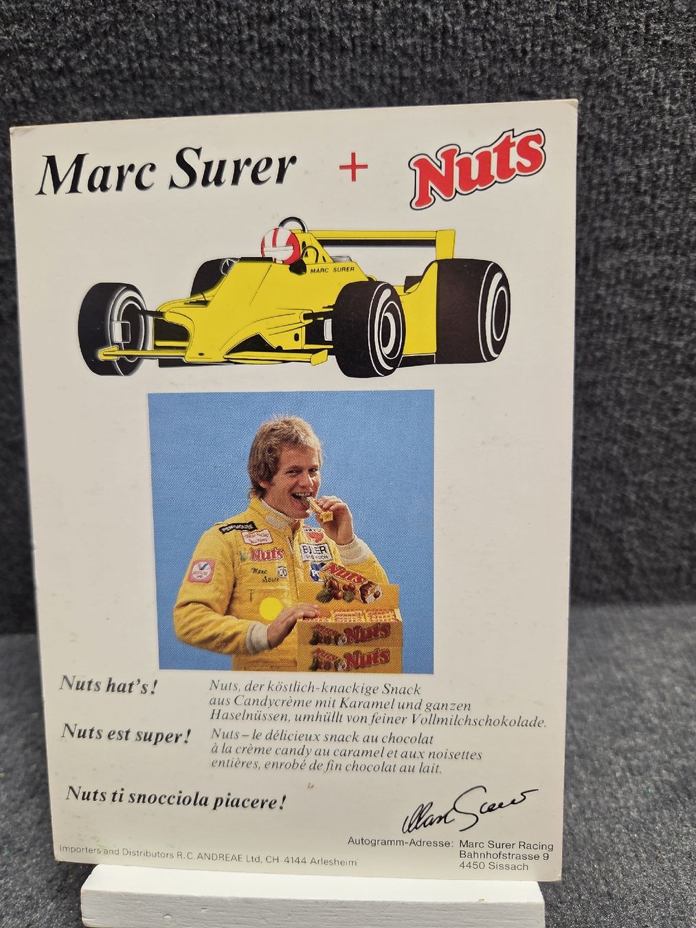 Autographes: Original Signiert vom Marc surer  – D'occasion à Wetzikon ZH par AmacherM 1