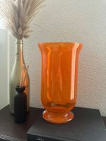 Vase orange transparent mid-century rétro vintage