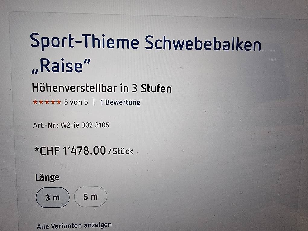 Hometrainer: Schwebebalken 3-Höhenverstellbar – Usato da Neuendorf venduto da msilvester81 1