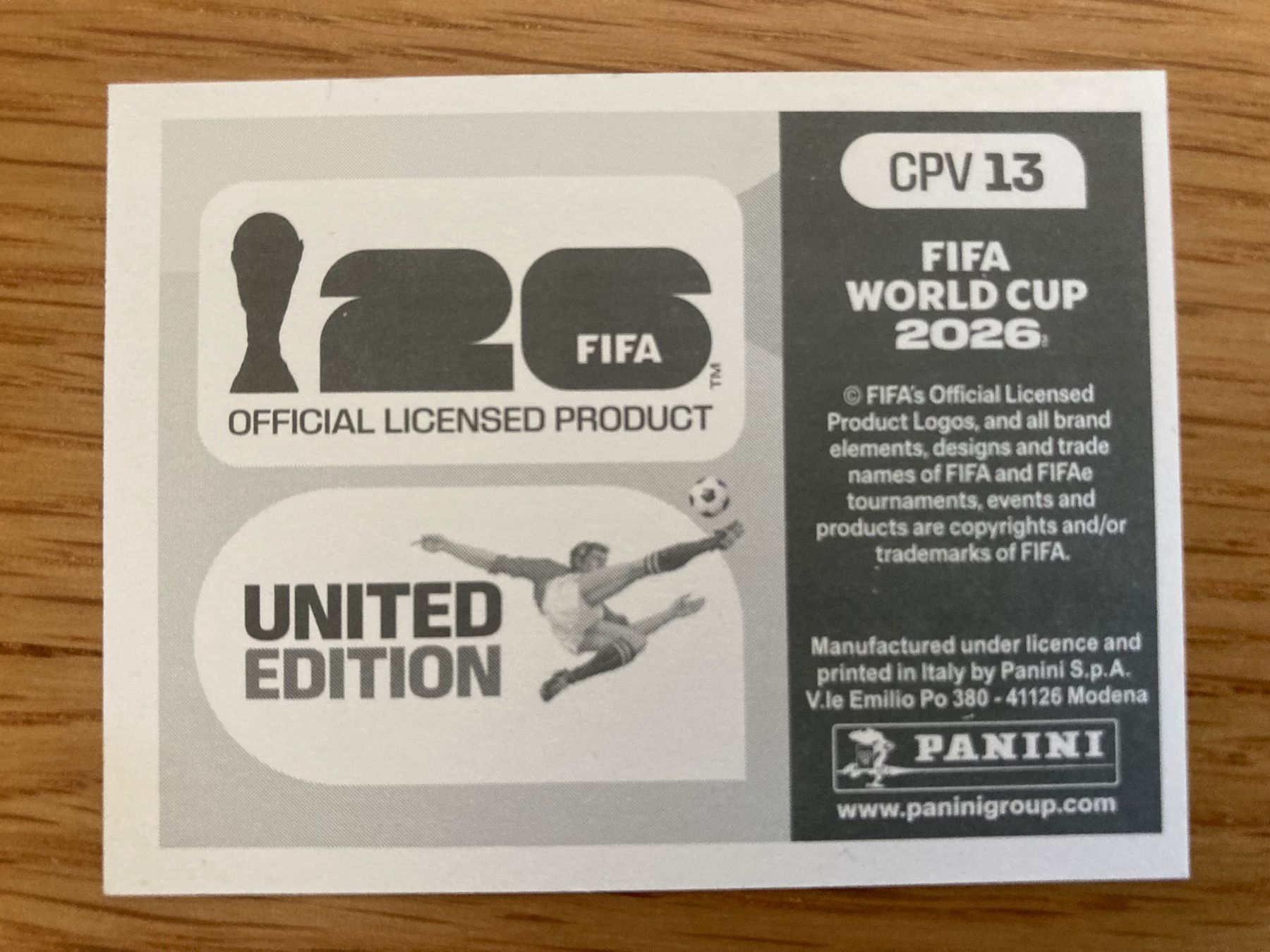 Panini Sammelbilder & Trading cards: WM Sticker CPV 13 – Neu (gemäss Beschreibung) aus Winterthur von Whitefish 1