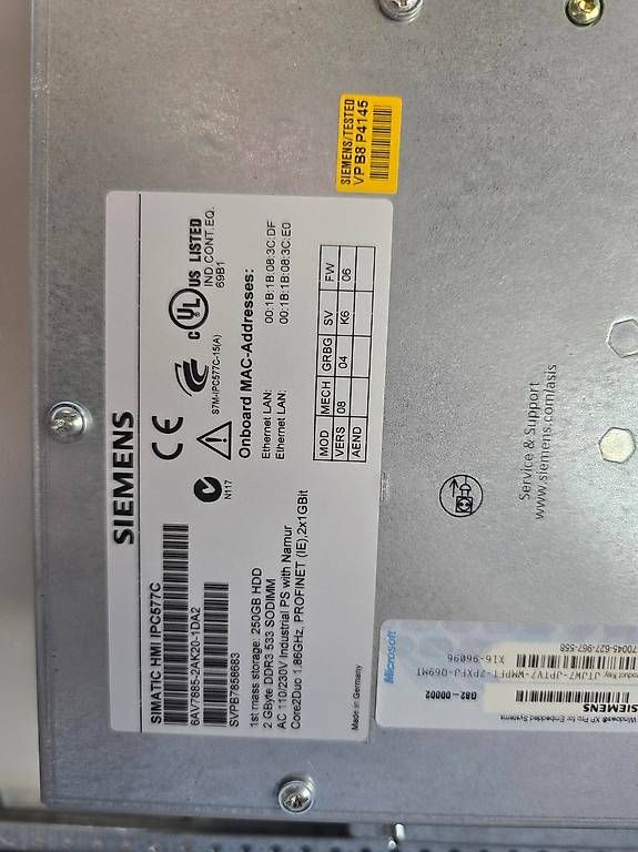 PC: Siemens SIMATIC HMI IPC577C Panel PC |15" 6AV7885-2AK20-1DA2 – Usato da Bottighofen venduto da sven.honigmann 1