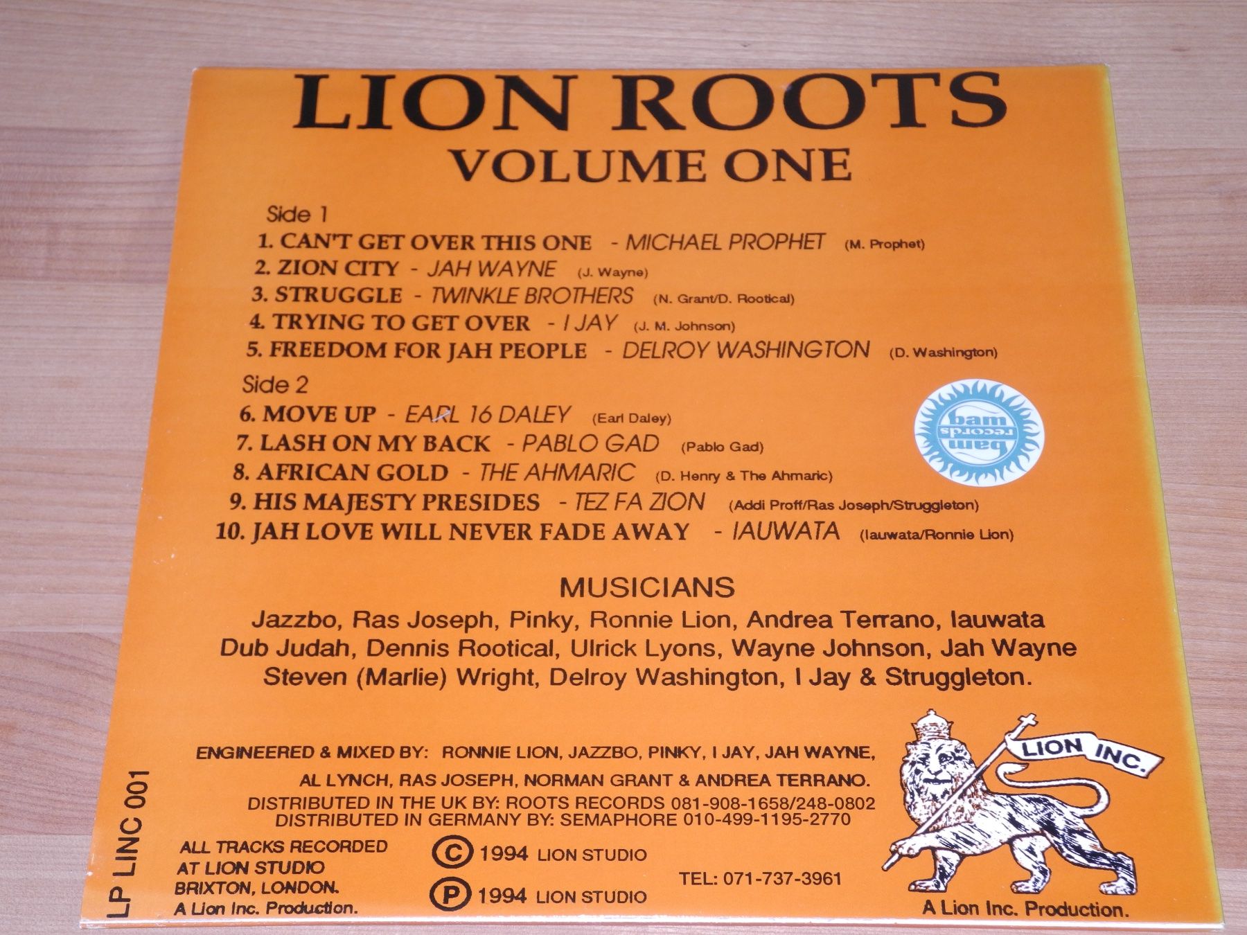 LION ROOTS VOL. I - DIVERSE - PABLO GAD / PROPHET - LION INC (Neu ...
