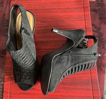 Sandales d'été noires à talons, taille 38, chic !