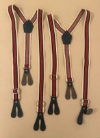 2 elastische Hosenträger Vintage-Streifendesign für Kinder