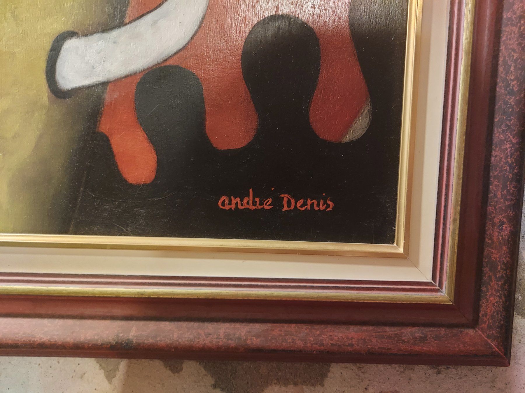 Gemälde: Abstract Dark Nature Morte Art - Medium Size Painting – Gebraucht aus Jongny von lie_v6hs 2