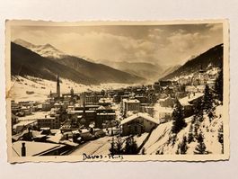 Ansichtskarte Davos Platz mit Stempel Davos Platz 1934