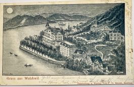 Alte AK Gruss aus Walchwil ZG von 1904
