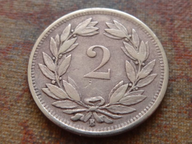 Tutti le monete: 2 Rp. 1866  (B) – Usato da Romanel-sur-Lausanne venduto da Swift13 1