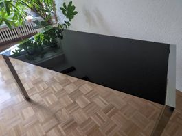 Schöner Pfister Glastisch schwarz/Chrom 160 × 80 cm 