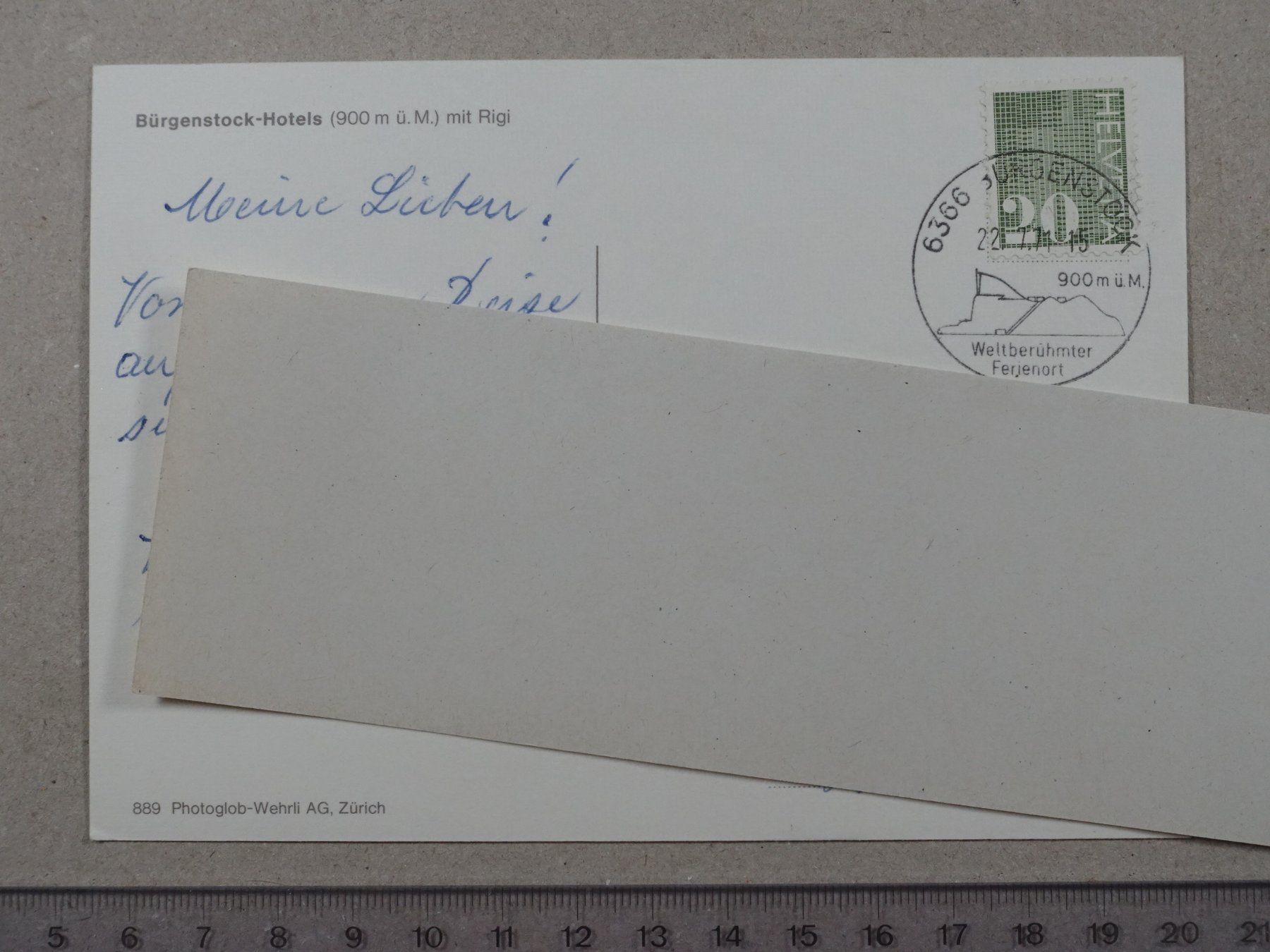 Cartoline postali: Bürgenstock Hotels, 1971 – Usato da Lenzburg venduto da fh1 1