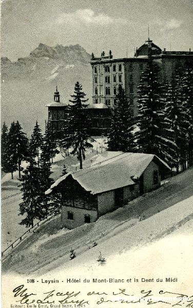 Cartoline postali: Leysin - Hotel du Mont Blanc + 1905 – Usato da Emmenbrücke venduto da teestube