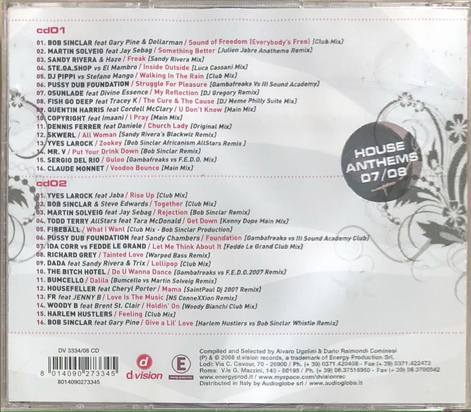 CD: Various – House Anthems 07/08 – Usato da Martigny venduto da jereq 1