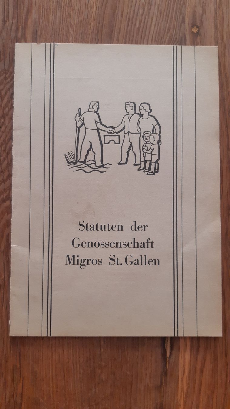 Migros Dokumente: Statuten Genossenschaft Migros St. Gallen 1941 – Gebraucht aus Oey von Parkplatzbrocki