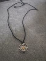 Collier Versace vintage unisexe médaillon doré
